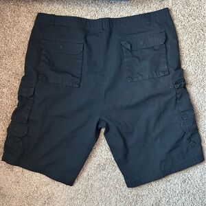 Men’s George Black Cargo Shorts Size Approx 44x25 |B37